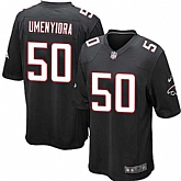 Nike Men & Women & Youth Falcons #50 Umenyiora Black Team Color Game Jersey,baseball caps,new era cap wholesale,wholesale hats